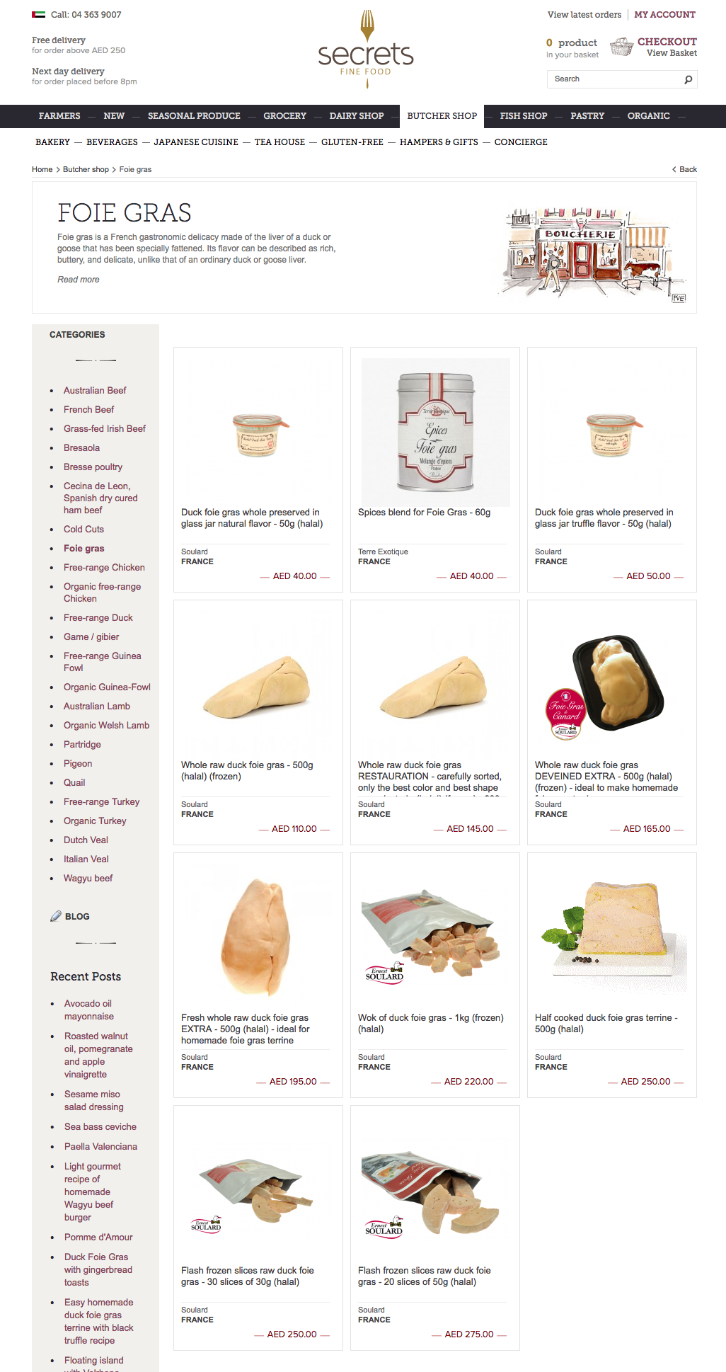 online shopping foie gras in Abu Dhabi